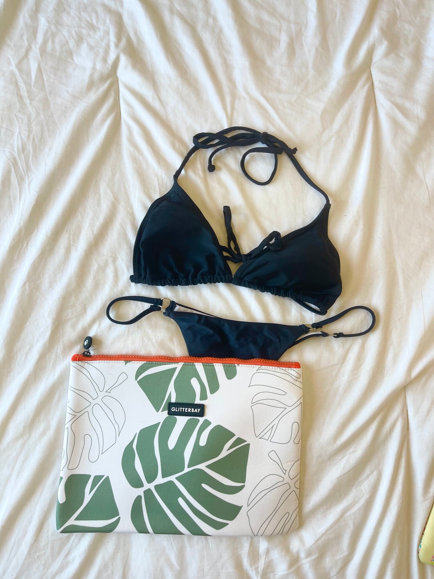 GREEN STELLA FLAT MEDIUM POUCH