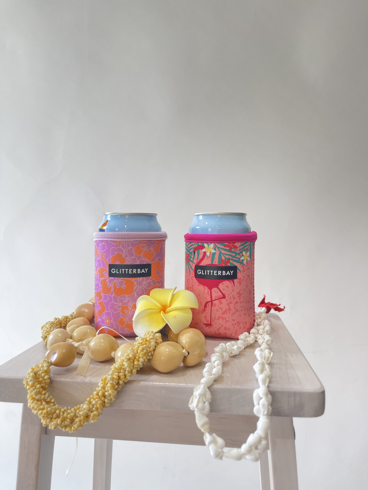 ORANGE HIBISCUS KOOZIE