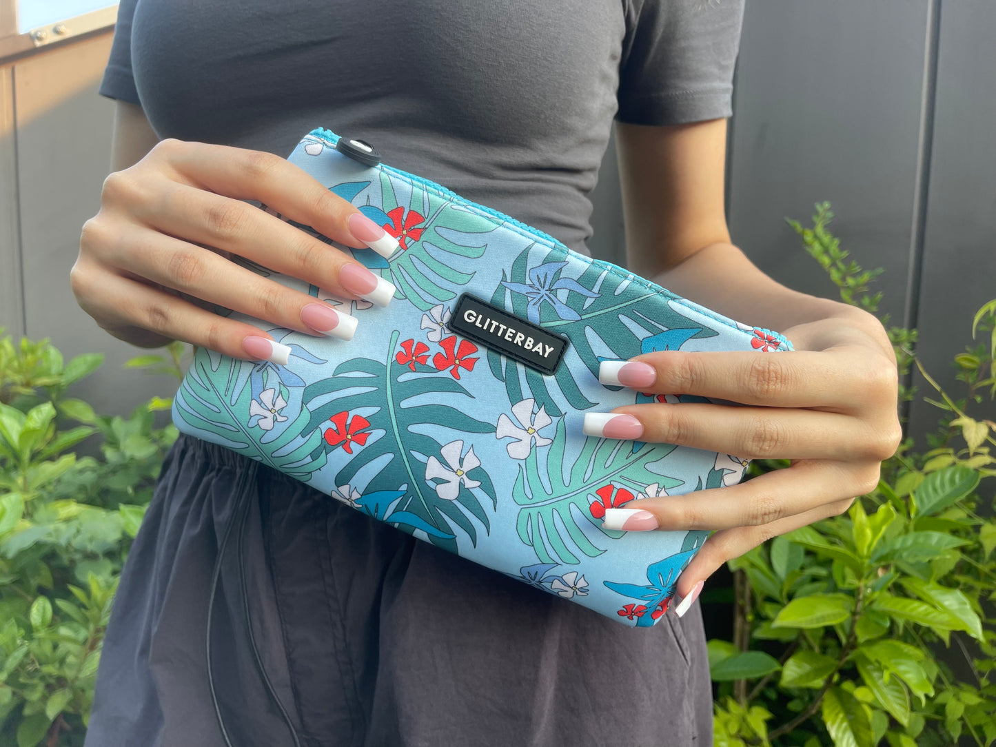 BLUE STELLA FLAT SMALL POUCH