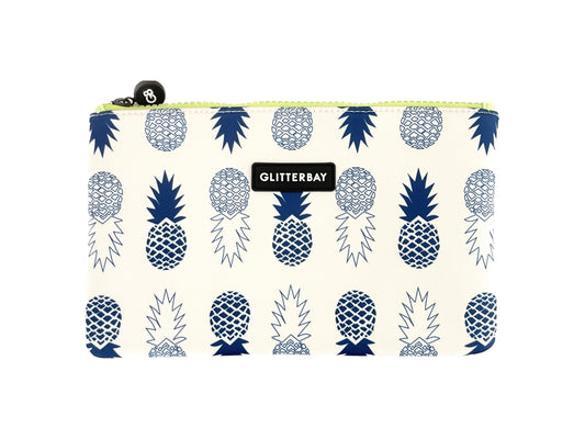 BLUE PINEAPPLE FLAT SMALL POUCH