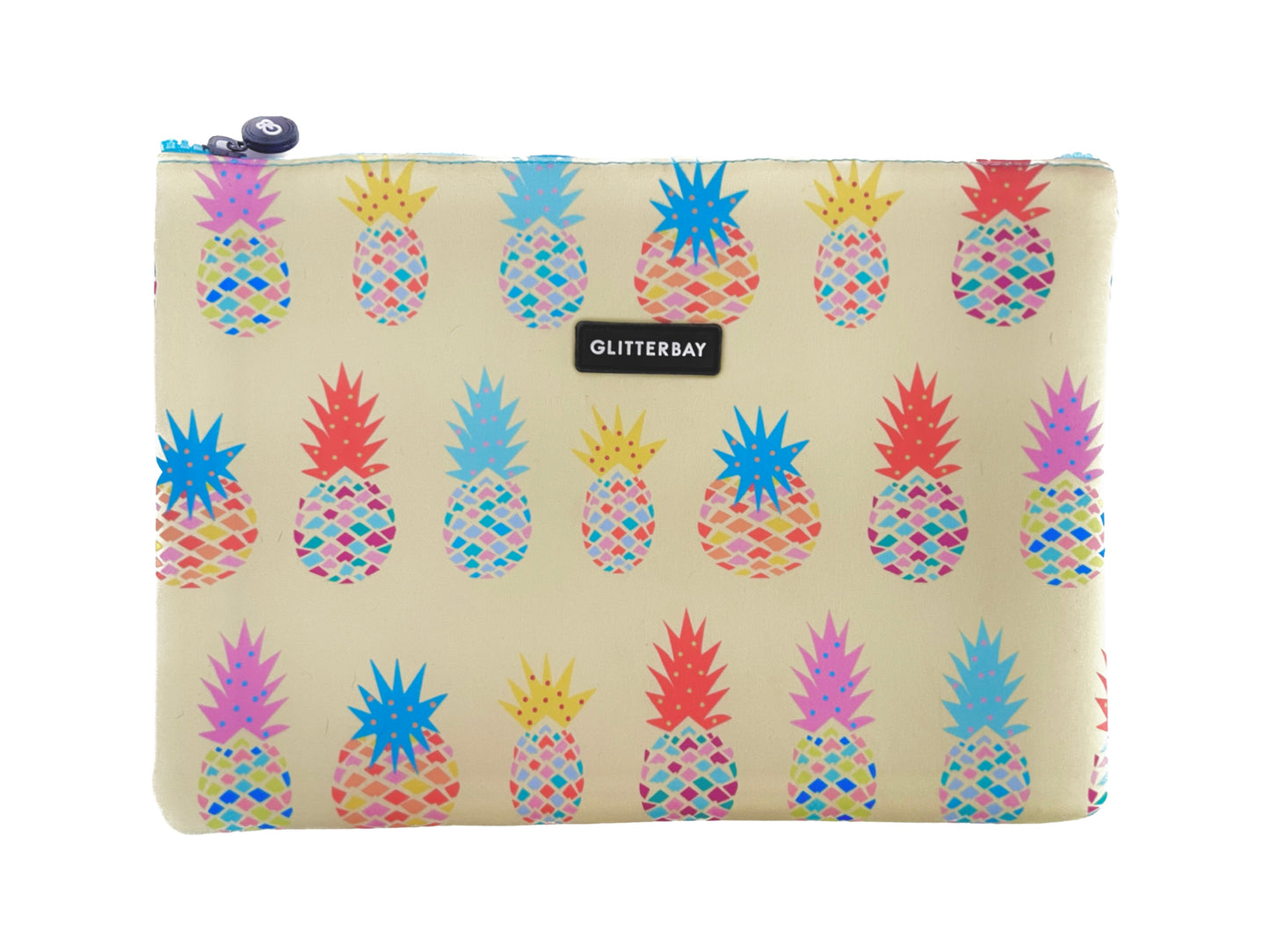COLORFUL PINEAPPLE FLAT MEDIUM POUCH